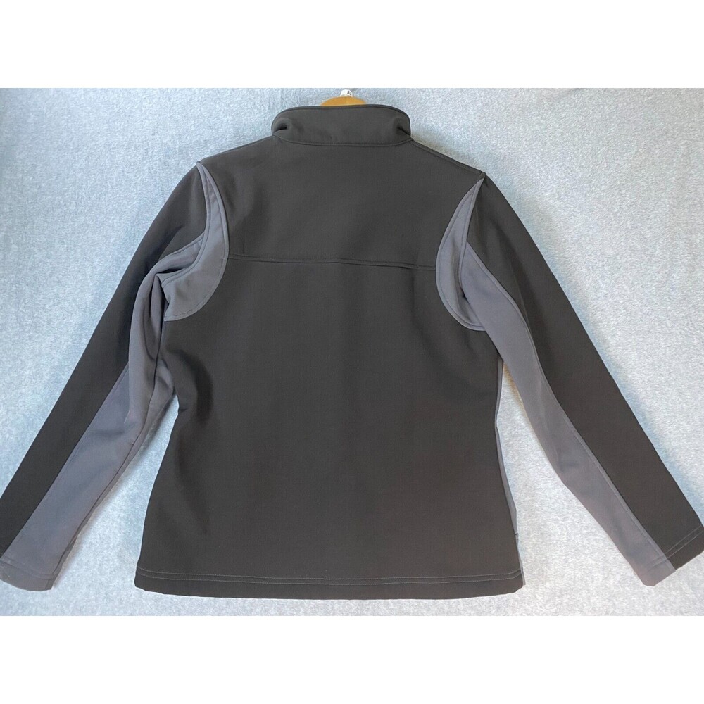 Minus Zero Jacket Women's M Black‎ Gray Fleece Lined Stretch Mock Neck Full Zip - Picture 7 of 11